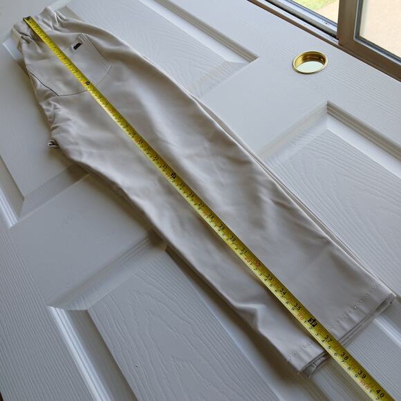 Zara Faux Leather Paper Bag Pants 00 baggy high rise trouser Cream Ecru repaired - Picture 15 of 16